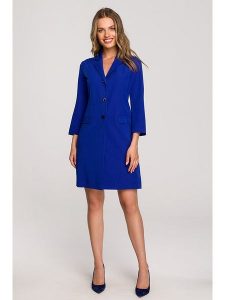 Stylove Sukienka w kolorze niebieskim rozmiar: XXL. Niebieskie sukienki Stylove, xxl, bez wzorów, bez kołnierzyka, bez ramiączek, midi. Za 82,99 zł.