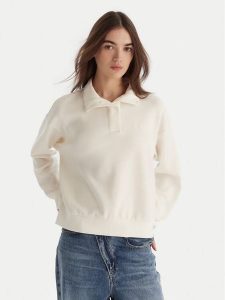 Roxy Bluza Rise & Vibe Sweet Fleece ERJFT05012 Biały Relaxed Fit. Białe bluzy Roxy, m, bez wzorów, z syntetyku, bez kaptura. Za 299,99 zł.