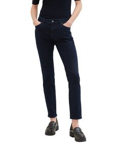 Tom Tailor Dżinsy - Regular fit - w kolorze granatowym rozmiar: W27/L32. Niebieskie jeansy Tom Tailor, z aplikacjami, ze skóry. Za 79,03 zł.