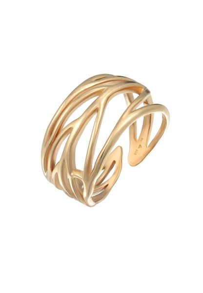 Elli Damska ozdoba w kształcie liścia ze srebra próby 925 Sterling Silver Pierścionki 1 ct Damski. Szare pierścionki Elli, srebrne. Za 263,99 zł.