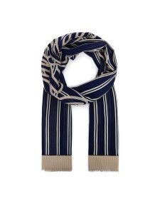 Tommy Hilfiger Szal Script AW0AW18869 Granatowy. Niebieskie rękawiczki TOMMY HILFIGER, bez wzorów. Za 249,99 zł.