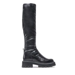 Kozaki Lasocki. Czarne kozaki Lasocki, bez wzorów, bez obcasa, na płaskiej podeszwie, bez zapięcia. Za 329,99 zł.