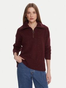 Barbour Sweter LKN1579RE88 Bordowy Regular Fit. Czerwone swetry klasyczne Barbour, z syntetyku, bez kołnierzyka. Za 479,99 zł.