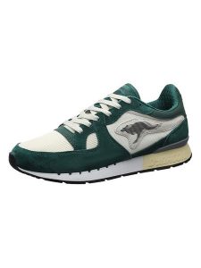 Kangaroos Skórzane sneakersy "Coil R1 Archive" w kolorze kremowo-zielonym rozmiar: 44. Brązowe trampki KangaROOS, bez wzorów, z materiału, bez zapięcia. Za 217,99 zł.