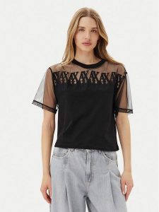 Armani Exchange T-Shirt XW000516 AF10359 UC001 Czarny Cropped Fit. Czarne t-shirty Armani Exchange, xs, bez wzorów, z bawełny, bez kołnierzyka, bez ramiączek. Za 259,99 zł.