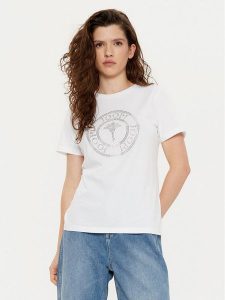 JOOP! T-Shirt 58 10018228 30042942 Biały Slim Fit. Białe t-shirty JOOP!, bez wzorów, z bawełny, bez kołnierzyka, bez ramiączek. Za 189,99 zł.
