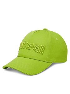 Just Cavalli Czapka z daszkiem 78RAZK30 ZG192 Zielony. Zielone czapki Just Cavalli, bez wzorów, z bawełny. Za 129,99 zł.
