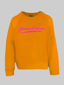 Plein Sport Bluza w kolorze pomarańczowym rozmiar: M. Pomarańczowe bluzy Plein Sport, m, bez wzorów, z bawełny, bez kaptura. Za 193,24 zł.