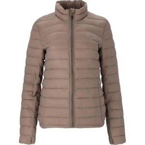 Damska kurtka puchowa Whistler Tepic. Brązowe kurtki WHISTLER, na zimę, bez wzorów, z puchu, bez kaptura. Za 269,00 zł.