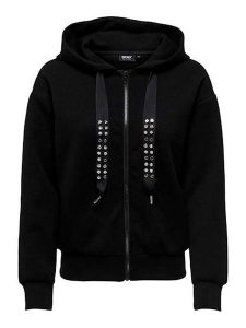 ONLY Bluza w kolorze czarnym rozmiar: S. Czarne bluzy ONLY, s, bez wzorów, bez kaptura. Za 106,13 zł.