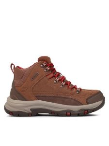 Skechers Trapery Trego Alpine Trail 167004/BRN Brązowy. Brązowe buty zimowe Skechers, z materiału, bez obcasa, bez zapięcia. Za 669,99 zł.