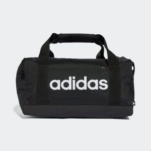 Torba sportowa Adidas 12,5 l. Czarne torby podróżne i sportowe ADIDAS, bez wzorów, z materiału, duże. Za 99,99 zł.