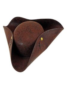 Carnival Party Kapelusz "Pirate tricorn hat" w kolorze brązowym rozmiar: onesize. Brązowe kapelusze Carnival Party, bez wzorów. Za 41,20 zł.