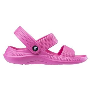Sandały Martes Essentials Sand 92800598424 różowe. Czerwone sandały bez wzorów, bez obcasa, bez zapięcia. Za 80,59 zł.