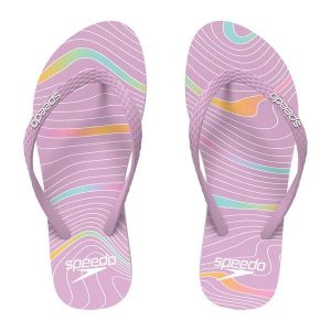 Klapki basenowe damskie Speedo Flip Flop Af. Fioletowe klapki Speedo, bez wzorów, bez obcasa. Za 73,99 zł.