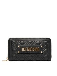 LOVE MOSCHINO Portfel JC5600PP1PLA0000 Czarny. Czarne portfele LOVE MOSCHINO, bez wzorów, ze skóry. Za 439,99 zł.