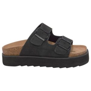 Klapki damskie O'Neill Platform Slider. Klapki O'Neill, bez wzorów, z materiału, bez obcasa. Za 103,20 zł.