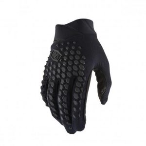 Rękawiczki rowerowe 100% Geomatic Gloves. Czarne rękawiczki 100%, bez wzorów. Za 104,99 zł.