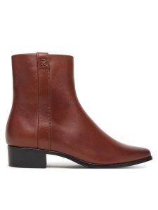 Tommy Hilfiger Botki FW0FW08980 Brązowy. Brązowe botki TOMMY HILFIGER, bez wzorów, ze skóry, bez obcasa, na płaskiej podeszwie, bez zapięcia. Za 519,99 zł.