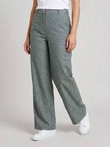 MOSS COPENHAGEN Spodnie "Pennie" w kolorze zielonym rozmiar: S. Zielone spodnie z wysokim stanem Moss Copenhagen, bez wzorów, z materiału, z podwyższonym stanem. Za 148,96 zł.