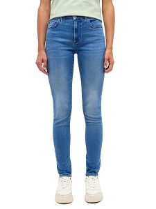 Mustang Dżinsy - Skinny fit - w kolorze niebieskim rozmiar: W26/L30. Niebieskie jeansy Mustang, z aplikacjami, z podwyższonym stanem. Za 105,38 zł.