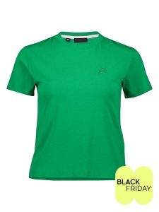 ESPRIT Koszulka w kolorze zielonym rozmiar: S. Zielone bluzki ESPRIT, s, bez wzorów, z bawełny, bez kołnierzyka, bez ramiączek. Za 41,59 zł.