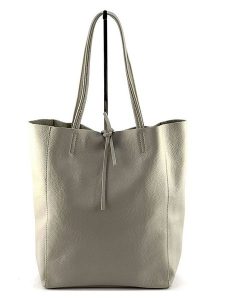Marlon Skórzany shopper bag w kolorze szarym - 37 x 40 x 12 cm rozmiar: onesize. Szare shopper bag Marlon, bez wzorów, z materiału, na ramię, bez dodatków. Za 228,38 zł.