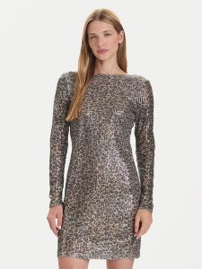 Vero Moda Sukienka codzienna Hanya 10337842 Beżowy Regular Fit. Brązowe kombinezony Vero Moda, l, bez wzorów, z syntetyku, bez kołnierzyka, bez ramiączek. Za 229,99 zł.