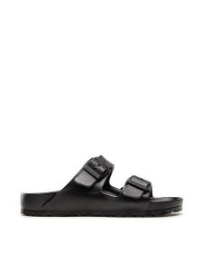 Birkenstock Klapki Arizona EVA 0129423 Czarny. Czarne klapki Birkenstock, bez wzorów, z tworzywa sztucznego, bez obcasa. Za 179,00 zł.