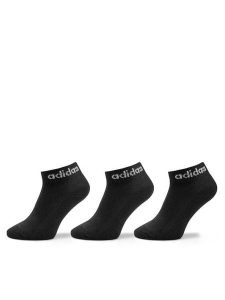 Adidas Skarpety krótkie Linear Ankle Socks Cushioned Socks 3 Pairs IC1303 Czarny. Czarne skarpetki ADIDAS, bez wzorów, z bawełny. Za 29,99 zł.