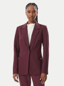 Guess Marynarka W6BN08 K6806 Bordowy Slim Fit. Czerwone marynarki i żakiety Guess, xs, z aplikacjami, z syntetyku. Za 522,99 zł.