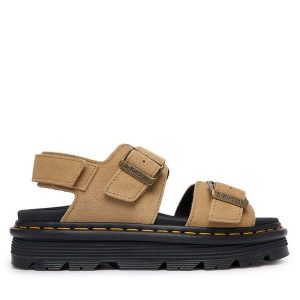 Sandały Dr. Martens. Brązowe sandały Dr. Martens, bez wzorów, bez obcasa, na płaskiej podeszwie, bez zapięcia. Za 543,99 zł.
