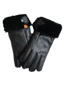 Kaiser Naturfellprodukte Wełniane rękawiczki "Lady" w kolorze czarnym rozmiar: 7. Czarne rękawiczki Kaiser Naturfellprodukte, bez wzorów, z materiału. Za 117,73 zł.