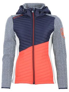 Peak Mountain Kurtka przejściowa w kolorze granatowo-pomarańczowo-białym rozmiar: XXL. Białe kurtki Peak Mountain, xxl, bez wzorów, bez kaptura. Za 259,13 zł.
