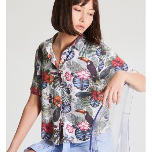 Koszula oversize - Kremowy. Koszule marki Cropp. Za 49,99 zł.