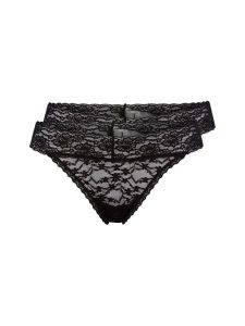 Snocks Stringi w 2-paku Kobiety czarny, XS. Czarne stringi Snocks, bez wzorów, z koronki. Za 99,95 zł.