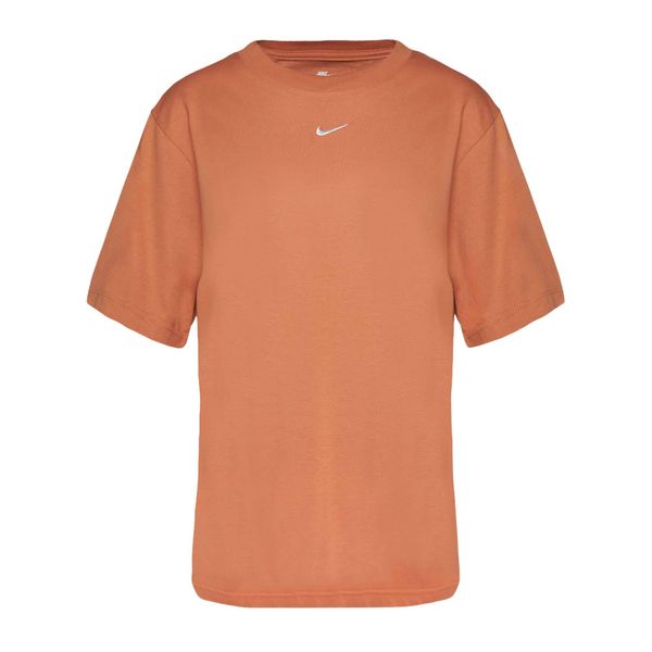 Koszulka damska Nike Sportswear Essential. Brązowe bluzki Nike, l, bez wzorów, sportowe, bez kołnierzyka, bez ramiączek. Za 149,99 zł.
