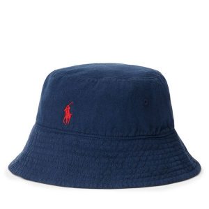 Kapelusz Polo Ralph Lauren. Niebieskie kapelusze Polo Ralph Lauren, bez wzorów. Za 249,99 zł.