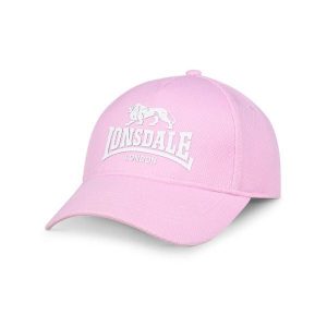 Czapka baseballowa z poliestru Lonsdale Beckbury. Białe czapki Lonsdale, bez wzorów, z materiału, klasyczne. Za 137,50 zł.