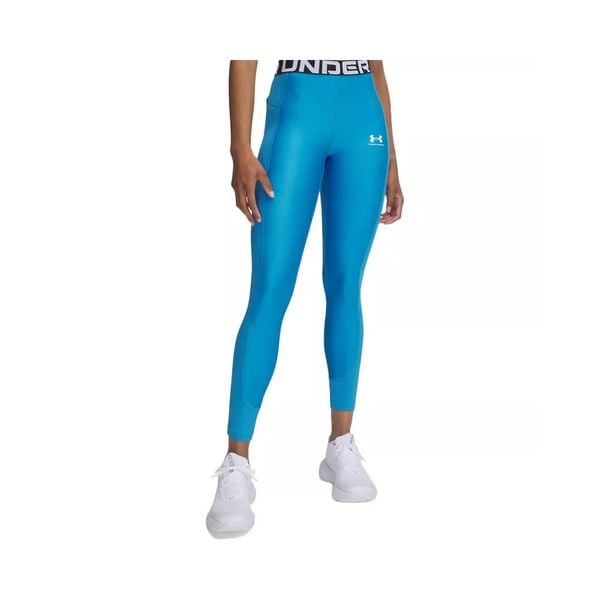 Legginsy Under Armour HeatGear Rib. Niebieskie legginsy Under Armour, bez wzorów, z elastanu. Za 281,55 zł.