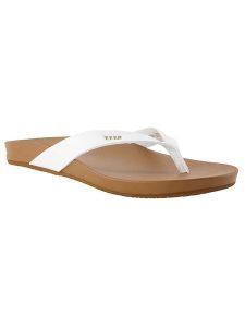Reef Japonki "Cushion Court" w kolorze białym rozmiar: 39. Białe klapki Reef, bez wzorów, z otwartym noskiem, bez obcasa. Za 213,45 zł.