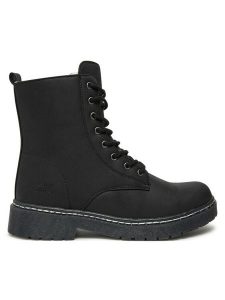 Mjuka Trapery NNEPE301I Czarny. Czarne buty zimowe Mjuka, z tworzywa sztucznego, bez obcasa, bez zapięcia. Za 259,99 zł.