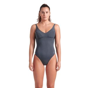 Strój Kąpielowy Arena Swimsuit Victoria U Back S. Szare stroje jednoczęściowe Arena, bez wzorów, z materiału. Za 189,99 zł.