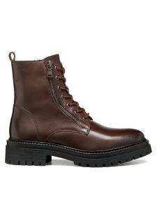 Geox Trapery D Iridea D16HRF 00039 C6013 Bordowy. Czerwone buty zimowe Geox, ze skóry, bez obcasa, bez zapięcia. Za 589,99 zł.