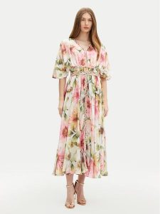 Guess Sukienka codzienna W5PK1Z WHHF0 Kolorowy Regular Fit. Sukienki Guess, na co dzień, m, z aplikacjami, z syntetyku, bez kołnierzyka, bez ramiączek, proste. Za 659,99 zł.
