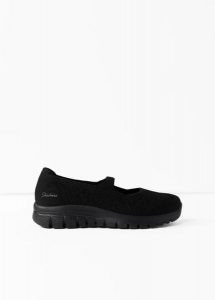 Buty Skechers Barefoot. Czarne buty sportowe bonprix, bez wzorów, bez zapięcia. Za 169,99 zł.