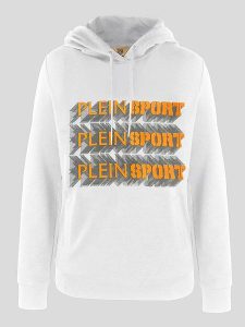 Plein Sport Bluza w kolorze białym rozmiar: S. Białe bluzy Plein Sport, s, bez wzorów, z bawełny, z kapturem. Za 219,60 zł.