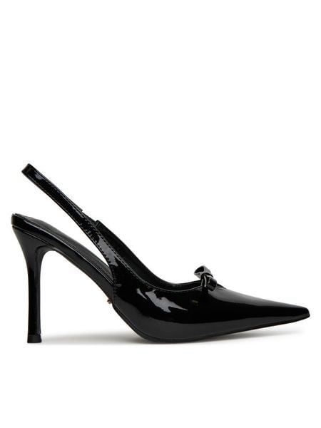 DeeZee Szpilki HT834-1 Czarny. Czarne szpilki DeeZee, bez wzorów, z materiału, bez obcasa. Za 139,99 zł.