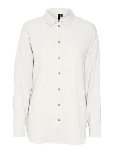 Vero Moda Koszula "Natali" w kolorze białym rozmiar: M. Białe koszule Vero Moda, m, bez wzorów, z bawełny, bez kołnierzyka, bez ramiączek. Za 74,63 zł.