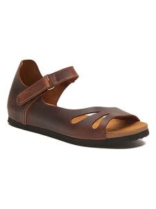 Comfortfusse Skórzane sandały w kolorze brązowym rozmiar: 36. Brązowe sandały Comfortfüße, bez wzorów, ze skóry, z otwartym noskiem, bez obcasa, bez zapięcia. Za 260,99 zł.